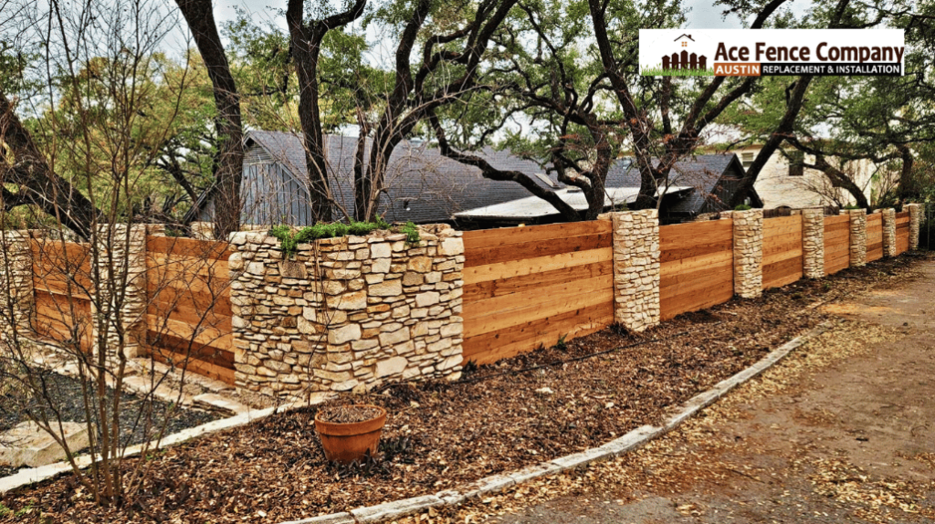 new wooden fence