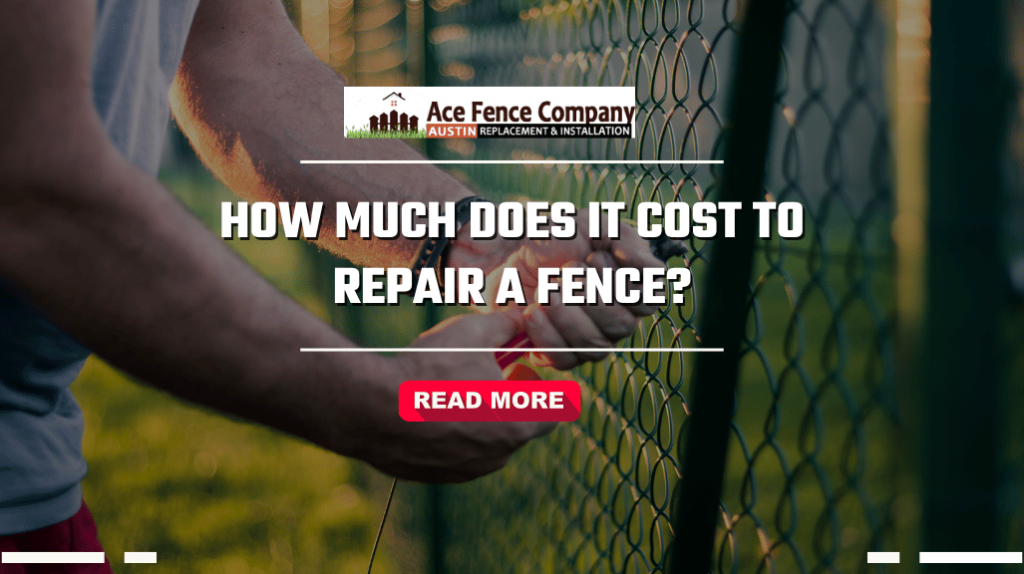 fence contractor repairing a chain link fence