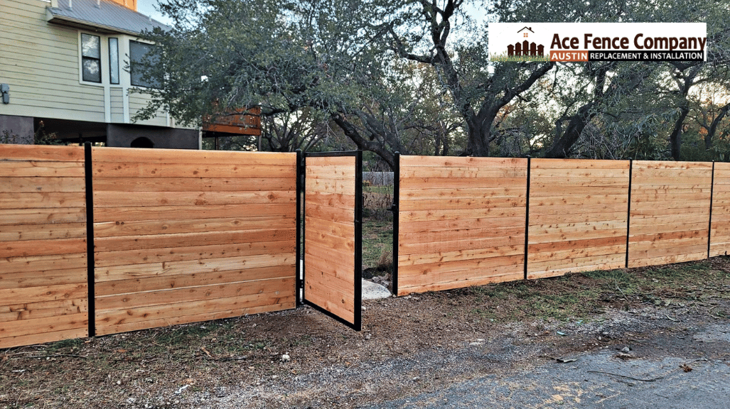 privacy fence with gate